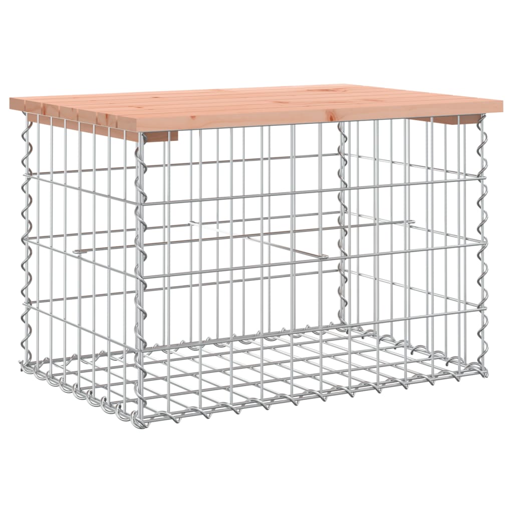 Rustic Garden Bench Gabion 63x44x42cm | Solid Douglas Wood Design