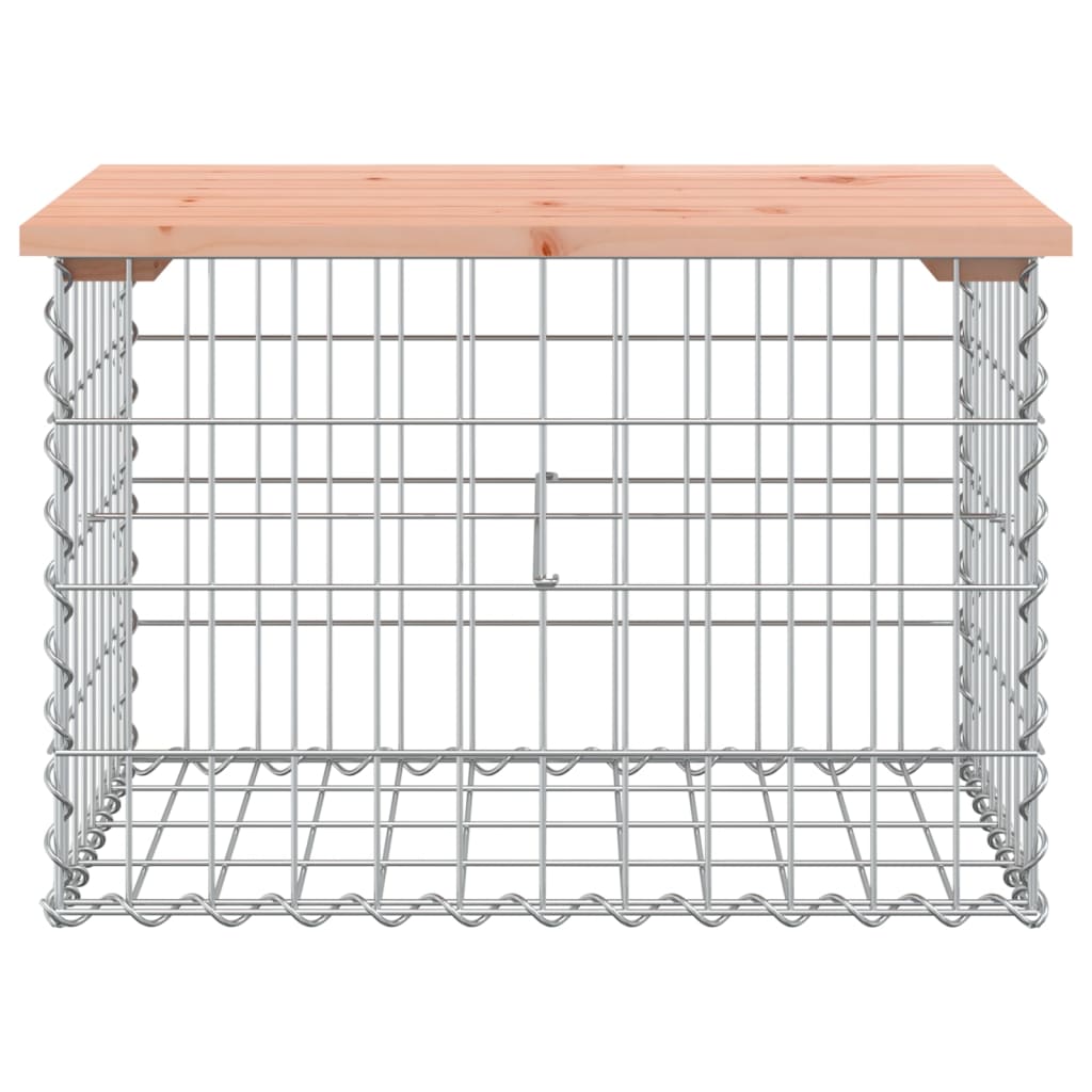 Rustic Garden Bench Gabion 63x44x42cm | Solid Douglas Wood Design