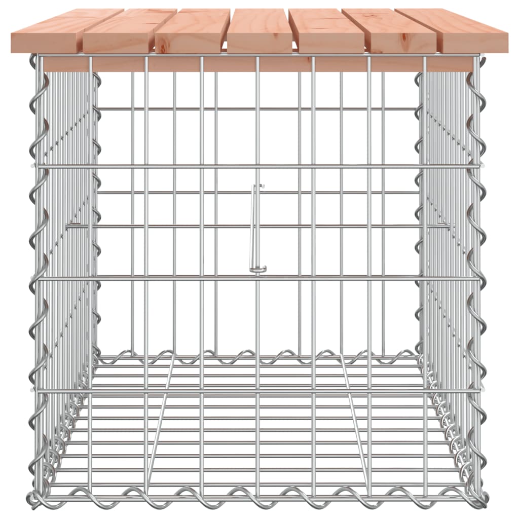 Rustic Garden Bench Gabion 63x44x42cm | Solid Douglas Wood Design