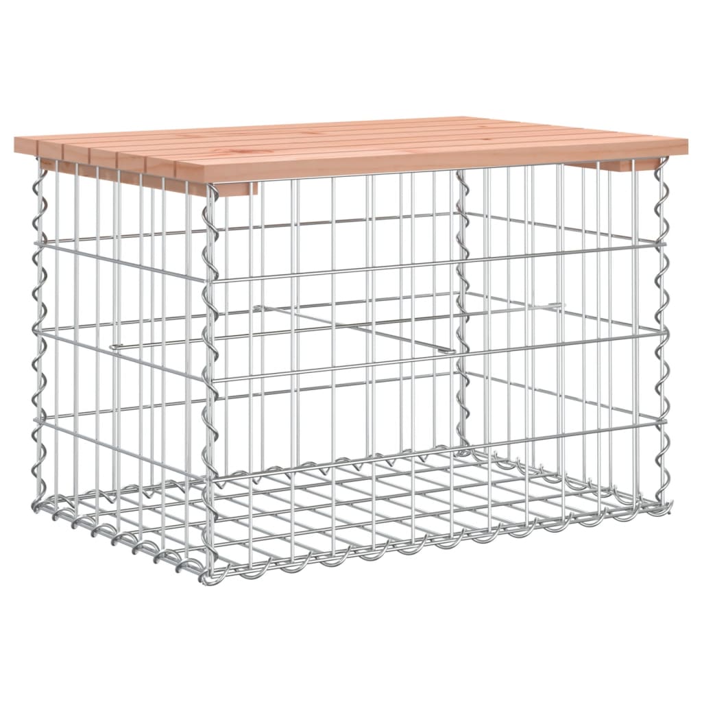 Rustic Garden Bench Gabion 63x44x42cm | Solid Douglas Wood Design