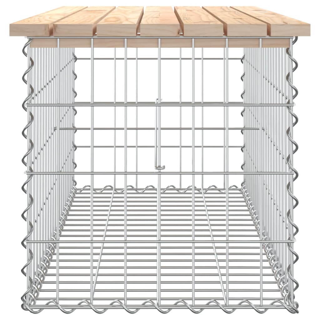 Solid Pine Garden Bench Gabion Design 103x44x42 cm