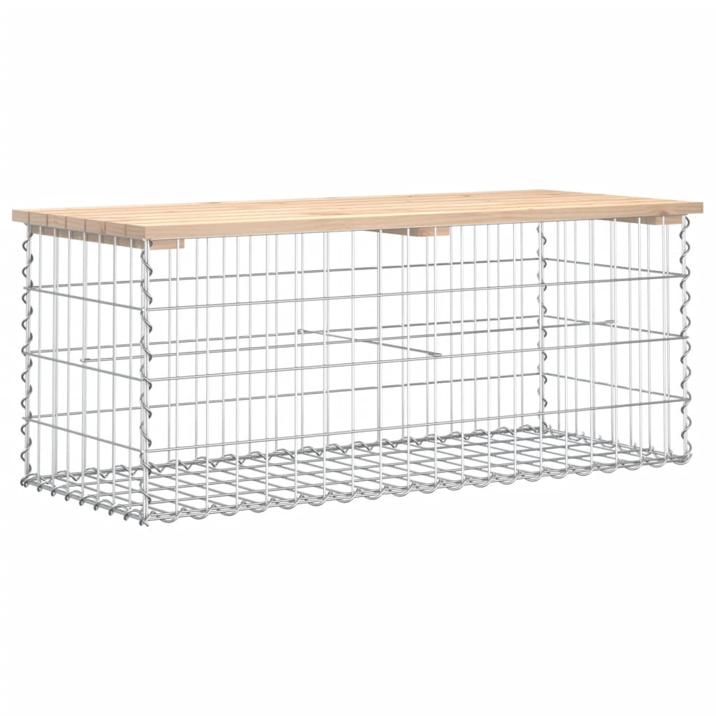 Solid Pine Garden Bench Gabion Design 103x44x42 cm