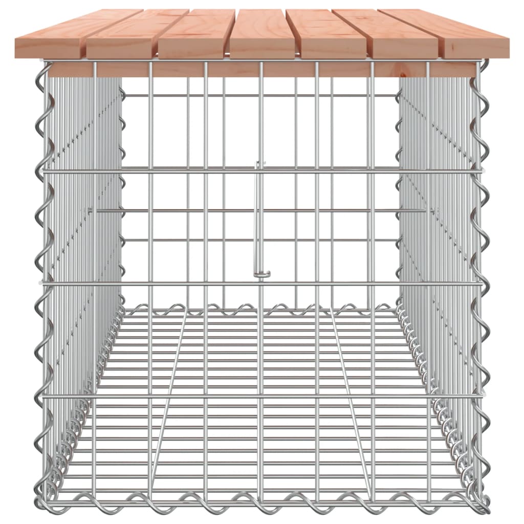 Gabion Design Garden Bench - Solid Douglas Wood, 103x44x42 cm
