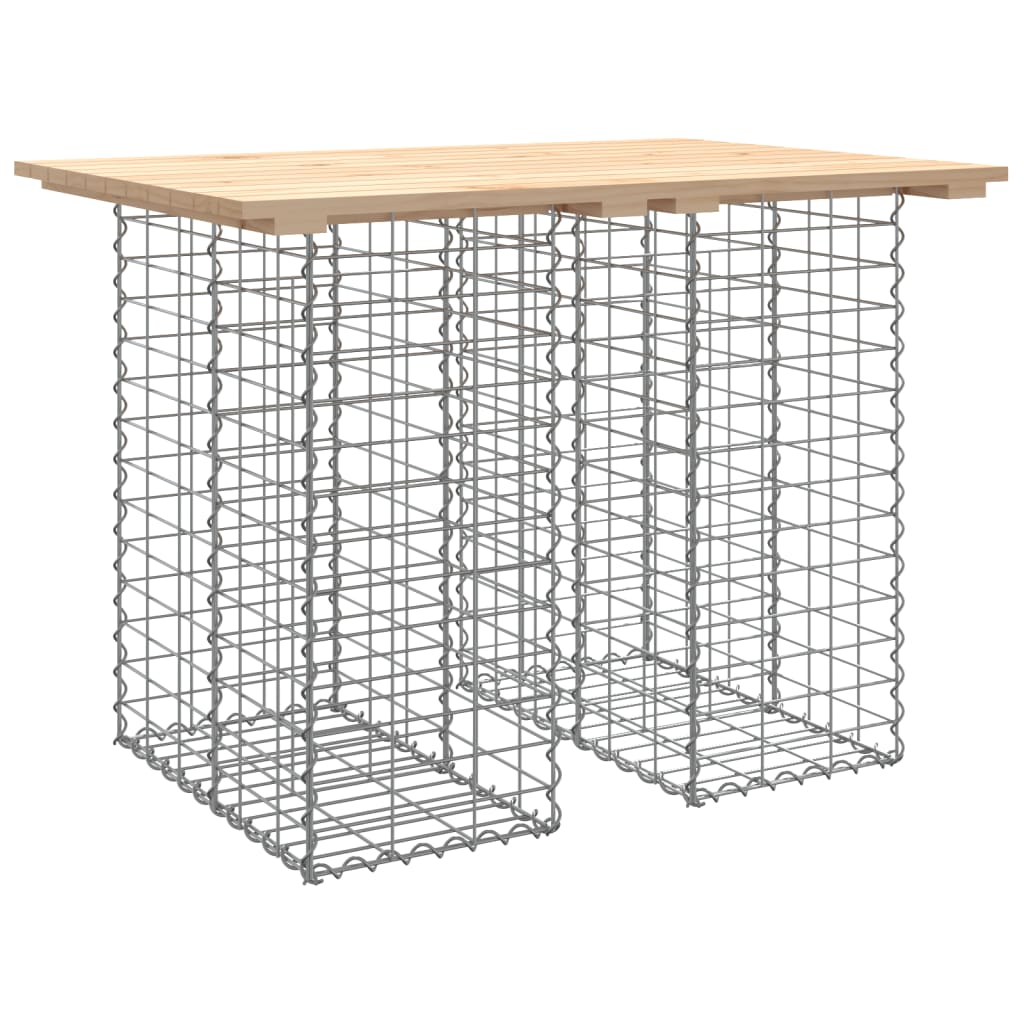 Solid Pine Garden Bench Gabion Design 100x70x72 cm