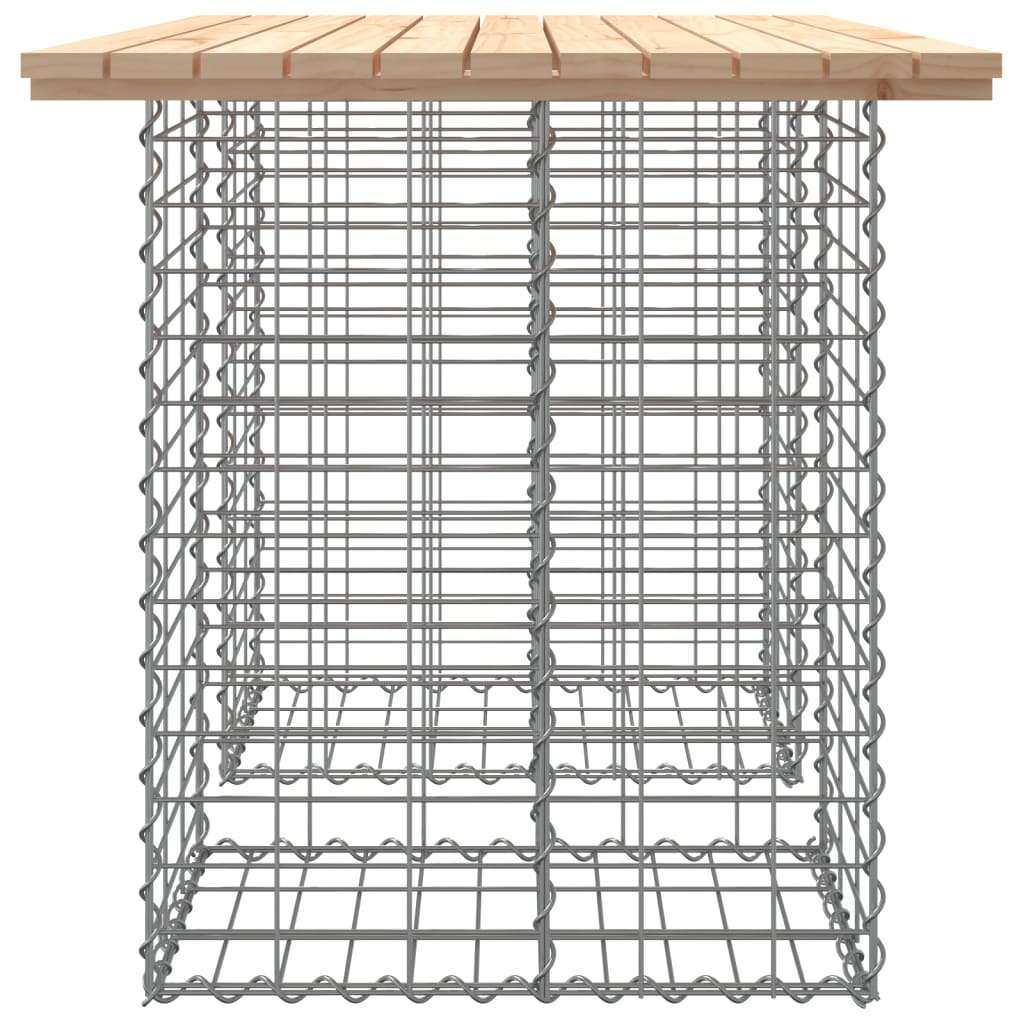 Solid Pine Garden Bench Gabion Design 100x70x72 cm
