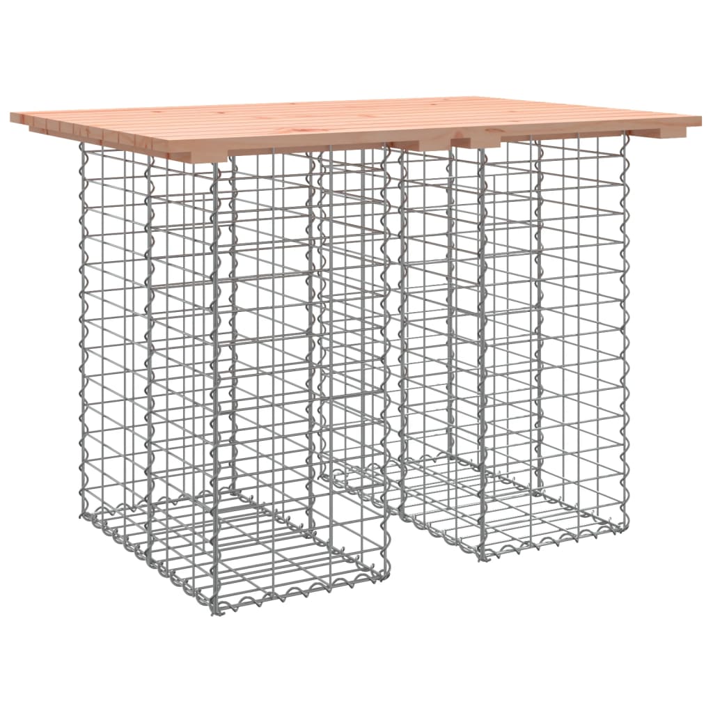 Douglas Wood Gabion Garden Bench 100x70x72 cm