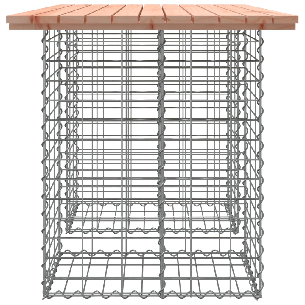 Douglas Wood Gabion Garden Bench 100x70x72 cm