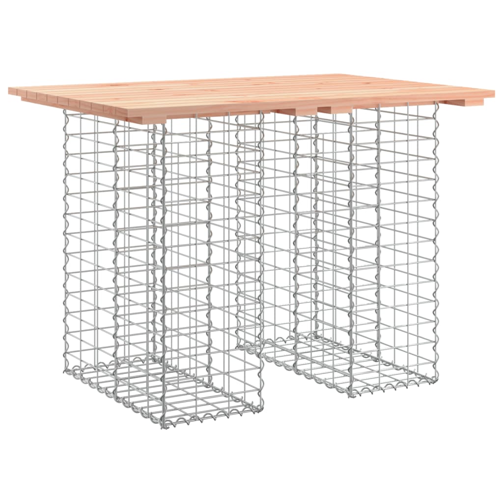 Solid Wood Douglas Garden Bench Gabion 100x70x72 cm Design