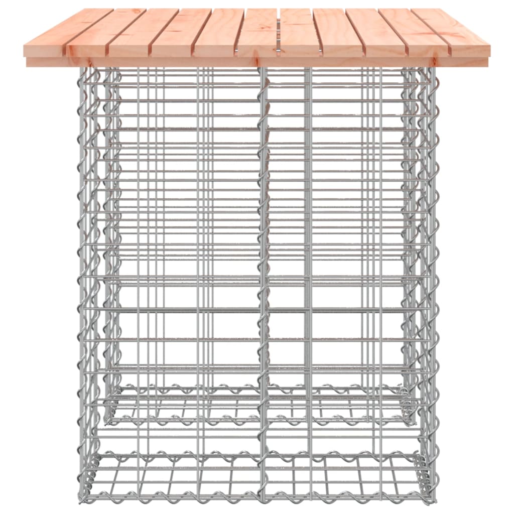 Solid Wood Douglas Garden Bench Gabion 100x70x72 cm Design