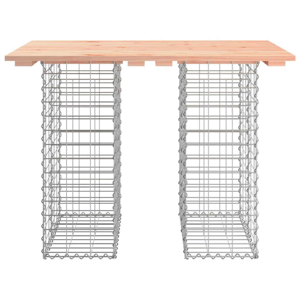 Solid Wood Douglas Garden Bench Gabion 100x70x72 cm Design