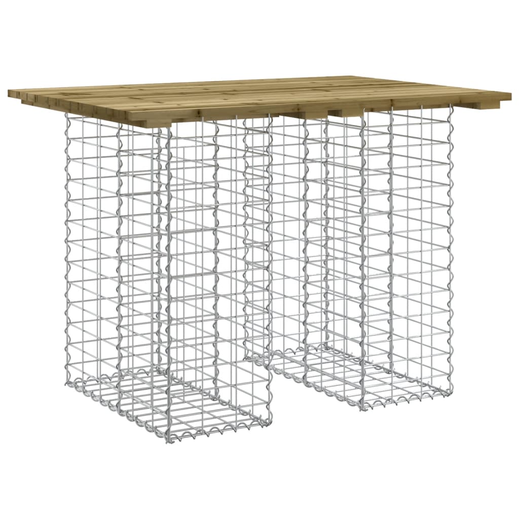 Gabion Garden Bench, Impregnated Pine Wood, 100x70x72 cm