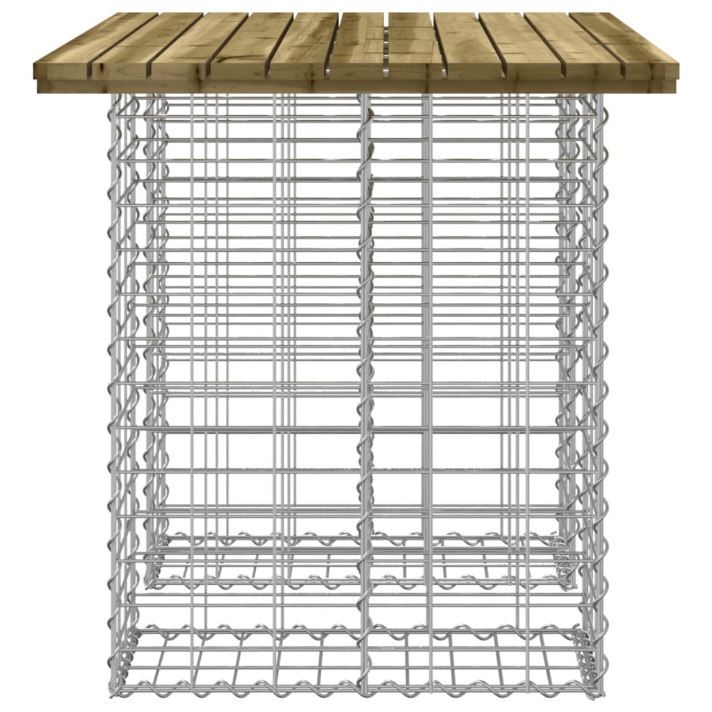 Gabion Garden Bench, Impregnated Pine Wood, 100x70x72 cm