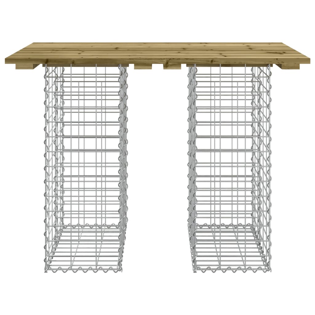 Gabion Garden Bench, Impregnated Pine Wood, 100x70x72 cm