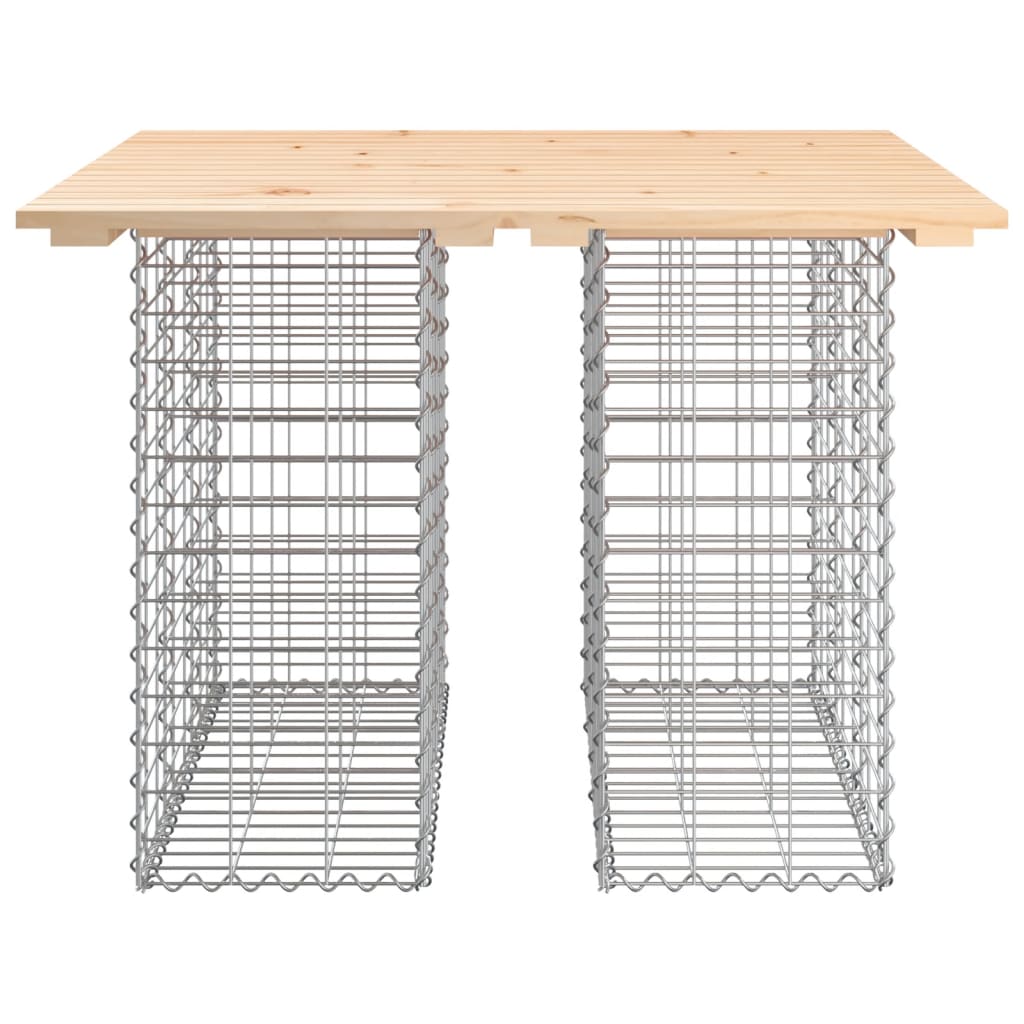 Solid Pine Garden Bench Gabion 100x102x72 cm - Durable Design