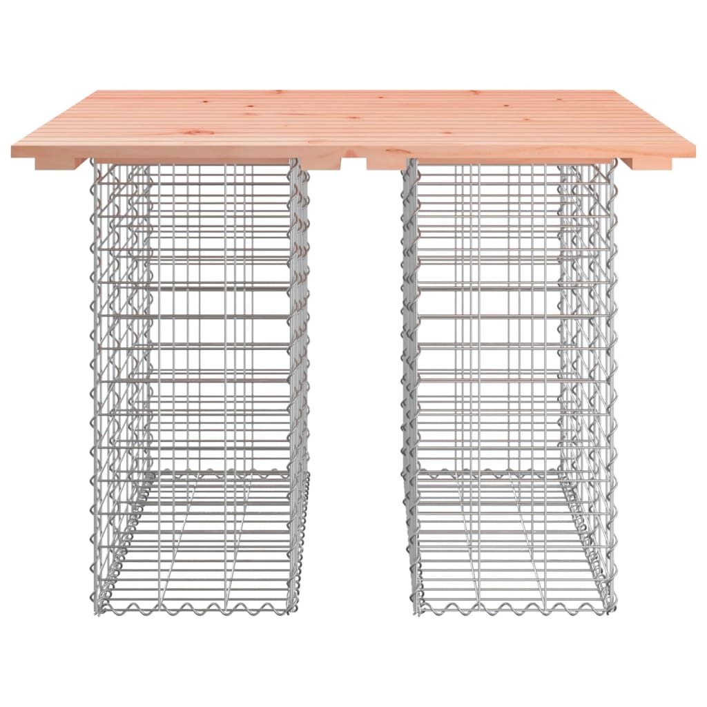 Solid Wood Douglas Garden Bench Gabion 100x102x72 cm Design