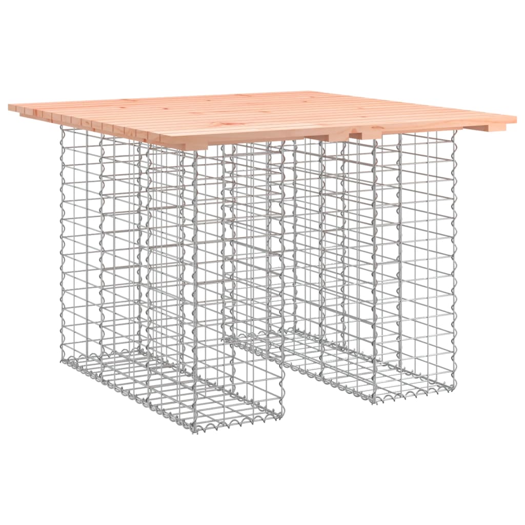 Solid Wood Douglas Garden Bench Gabion - 100x102x72 cm