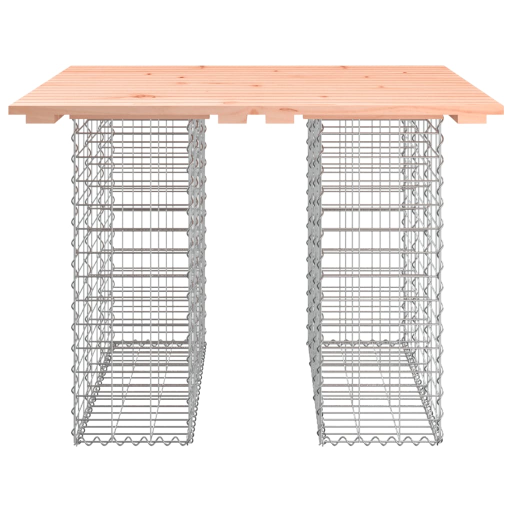 Solid Wood Douglas Garden Bench Gabion - 100x102x72 cm