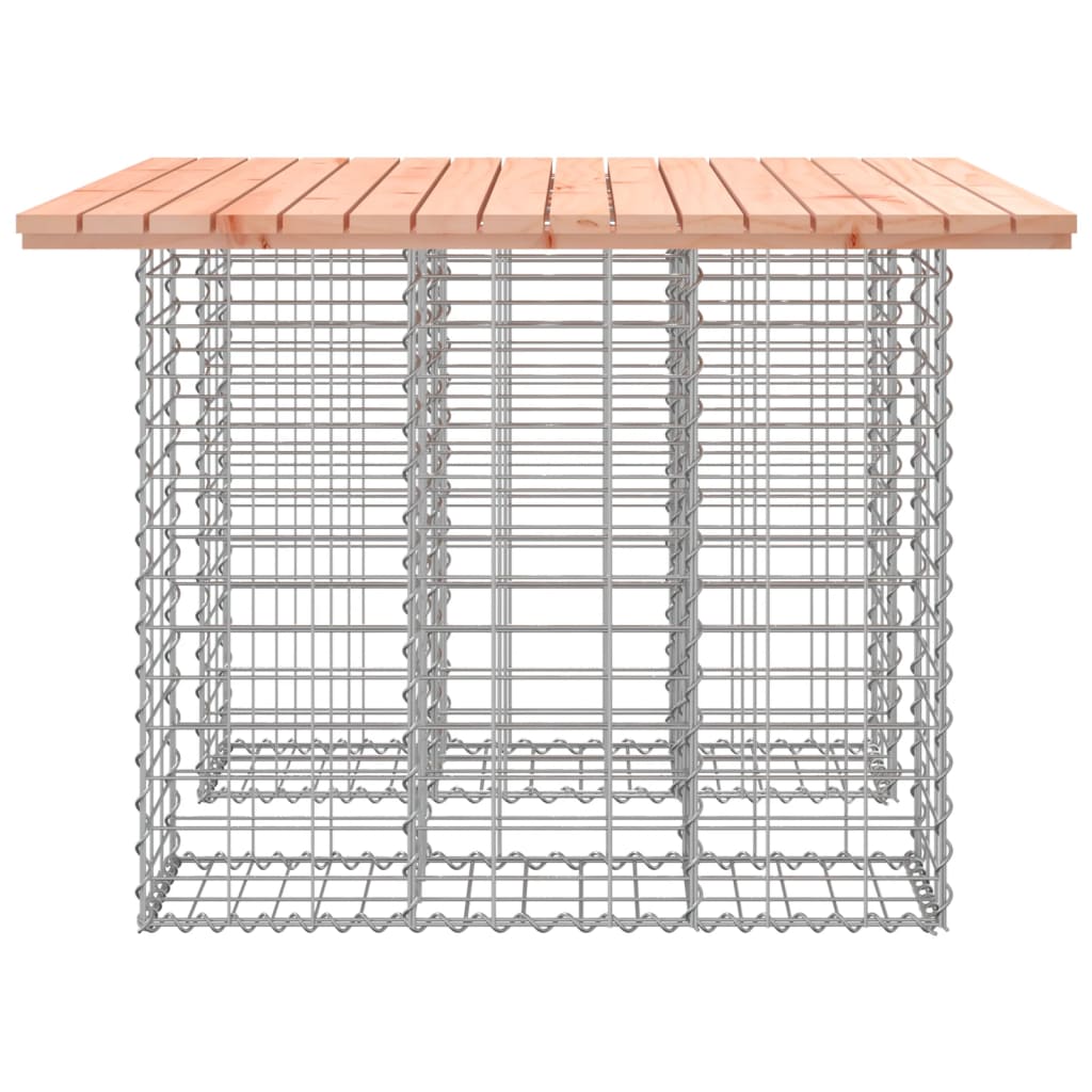 Solid Wood Douglas Garden Bench Gabion - 100x102x72 cm