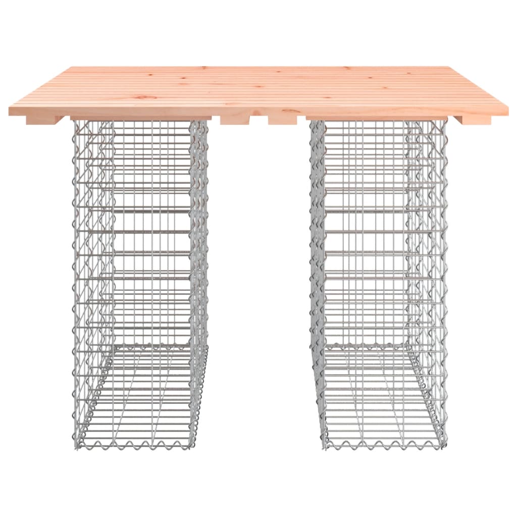 Solid Wood Douglas Garden Bench Gabion - 100x102x72 cm