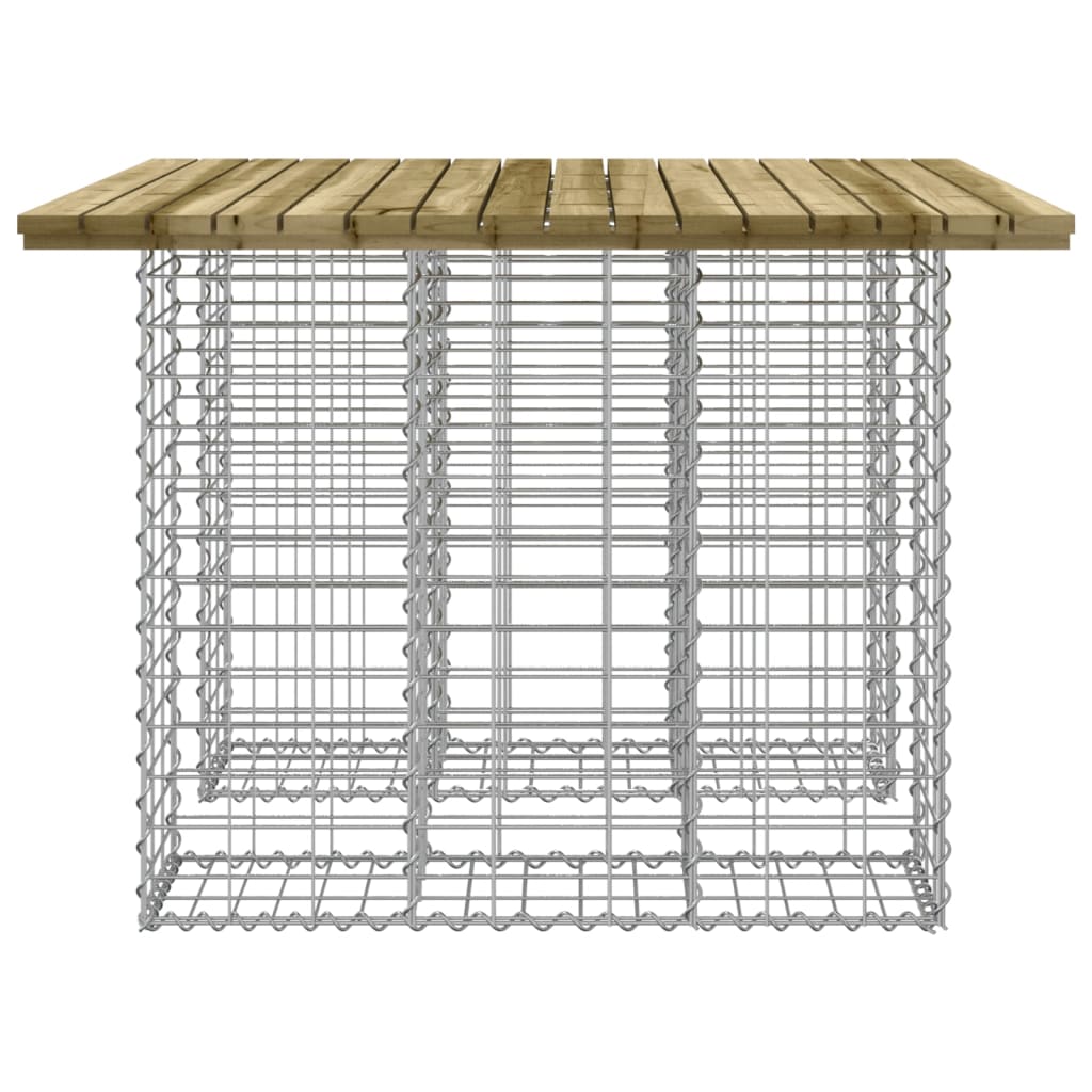 Pine Wood Garden Bench Gabion 100x102x72 cm, Impregnated Design