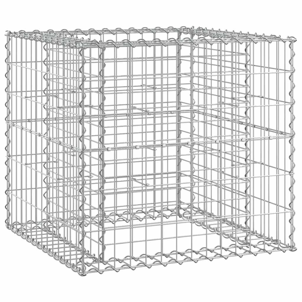 Solid Wood Pine Garden Bench with Gabion Basket Design