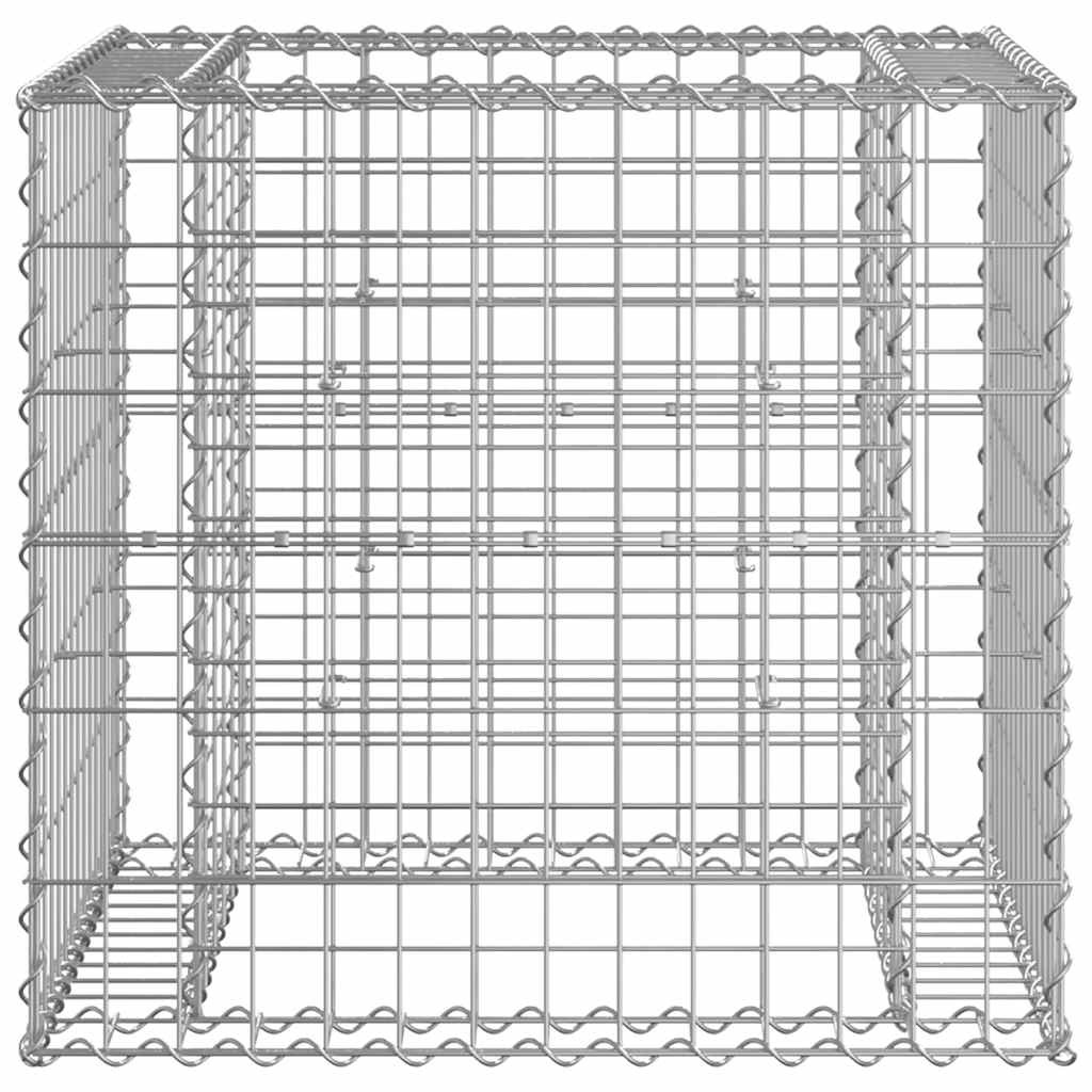 Sturdy Gabion Basket Garden Bench, Solid Douglas Wood Design