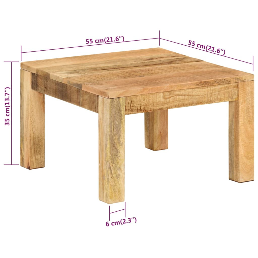 Coffee Table 55x55x35 cm Solid Wood Mango