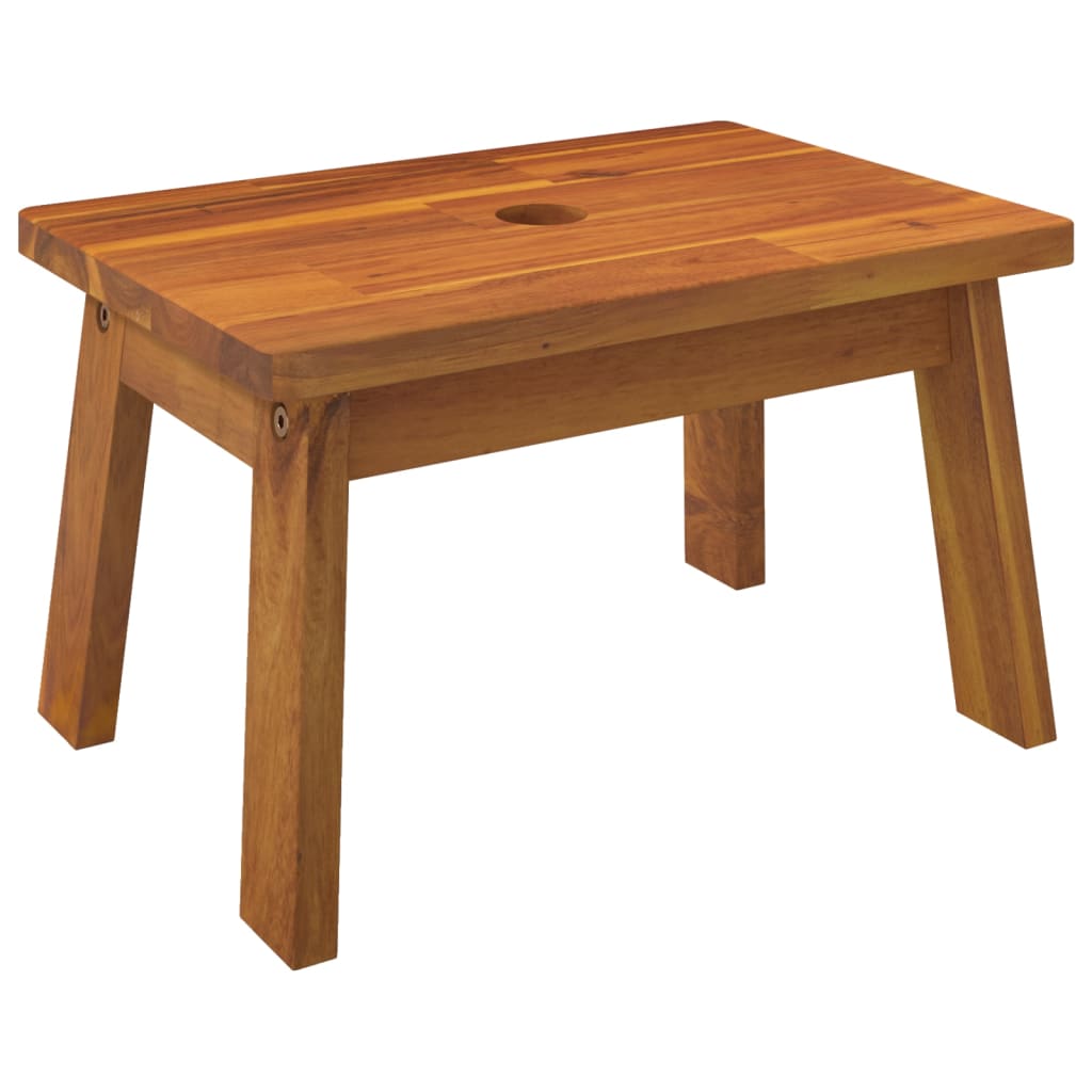 Solid Wood Acacia Step Stool 38x26x22 cm - Durable & Stylish