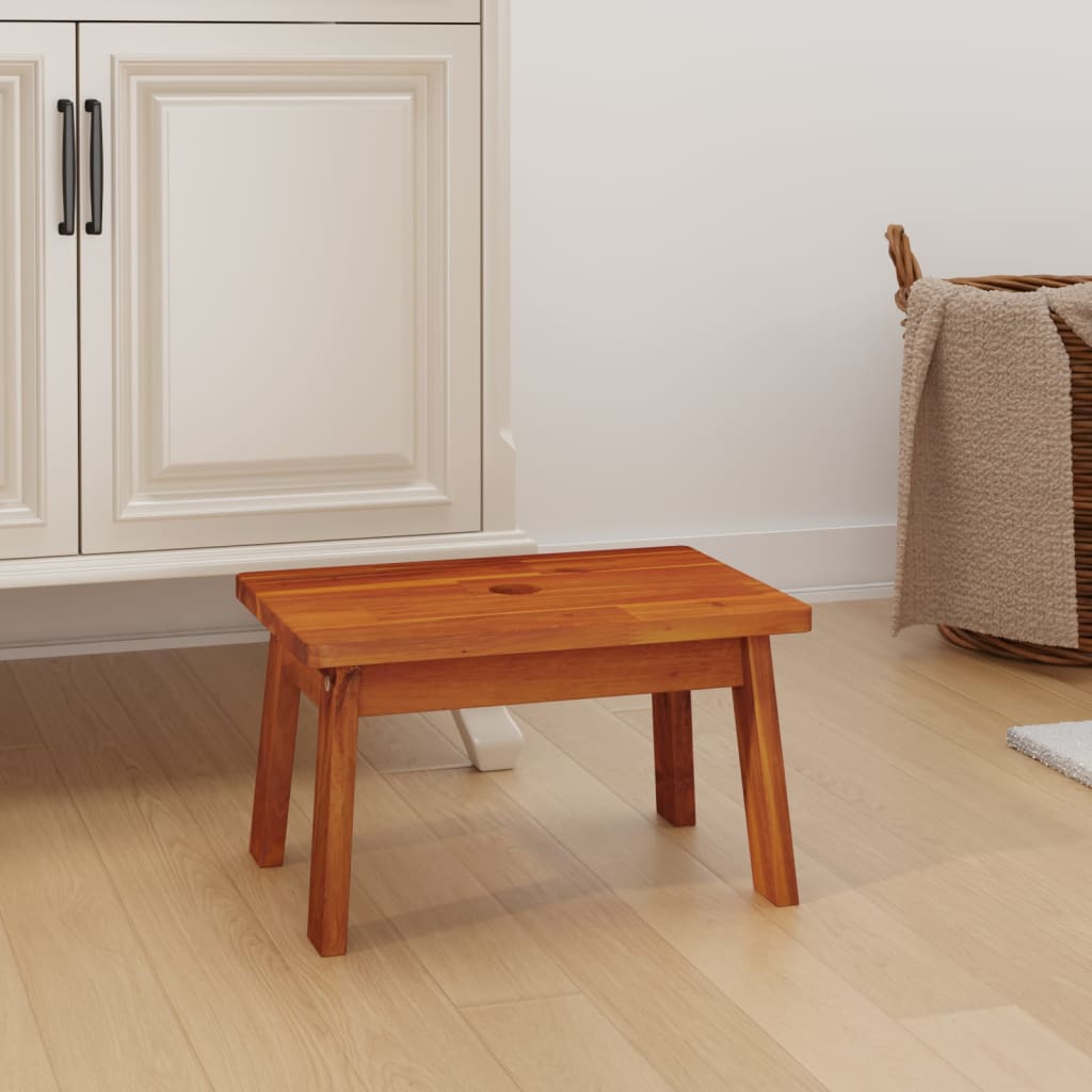 Solid Wood Acacia Step Stool 38x26x22 cm - Durable & Stylish