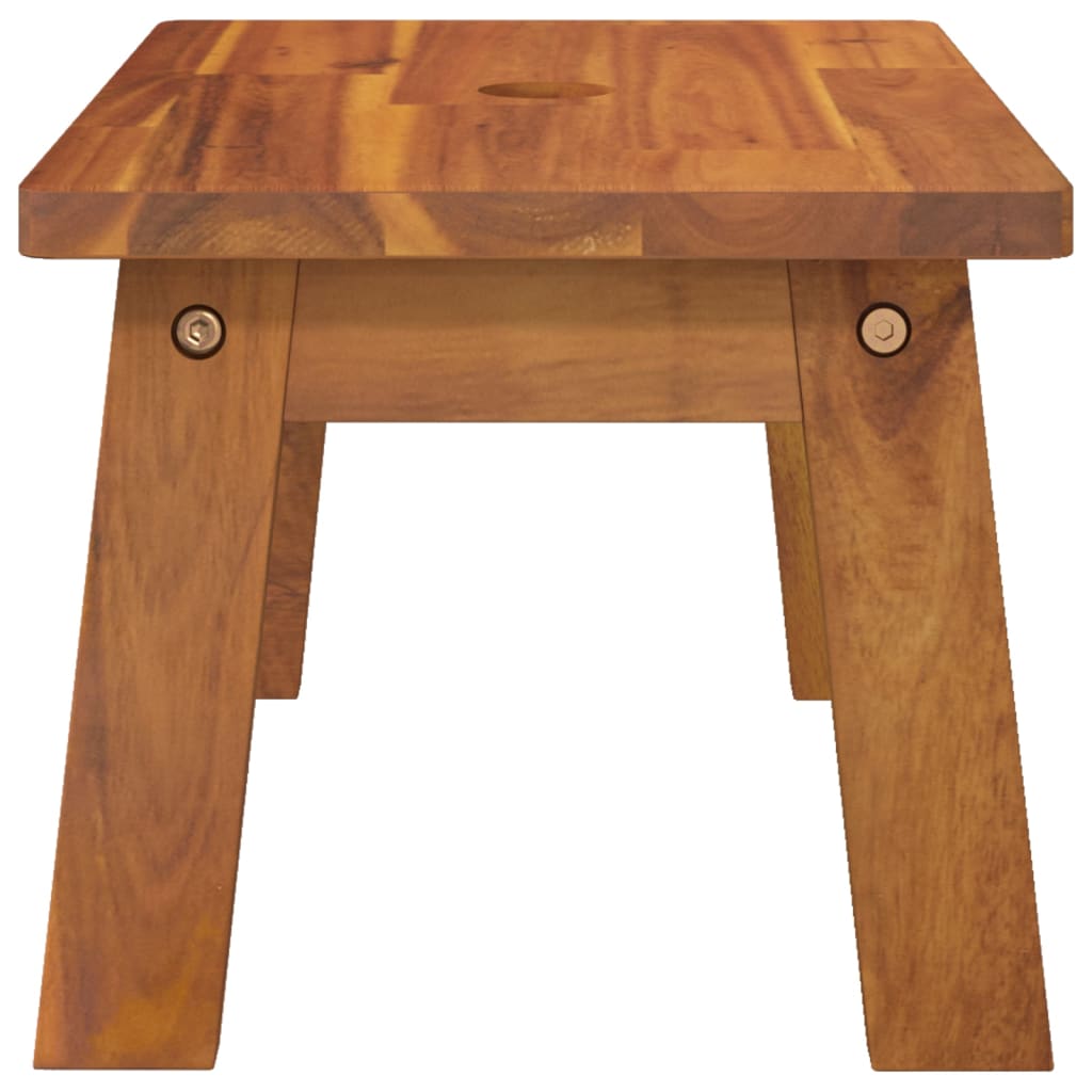 Solid Wood Acacia Step Stool 38x26x22 cm - Durable & Stylish