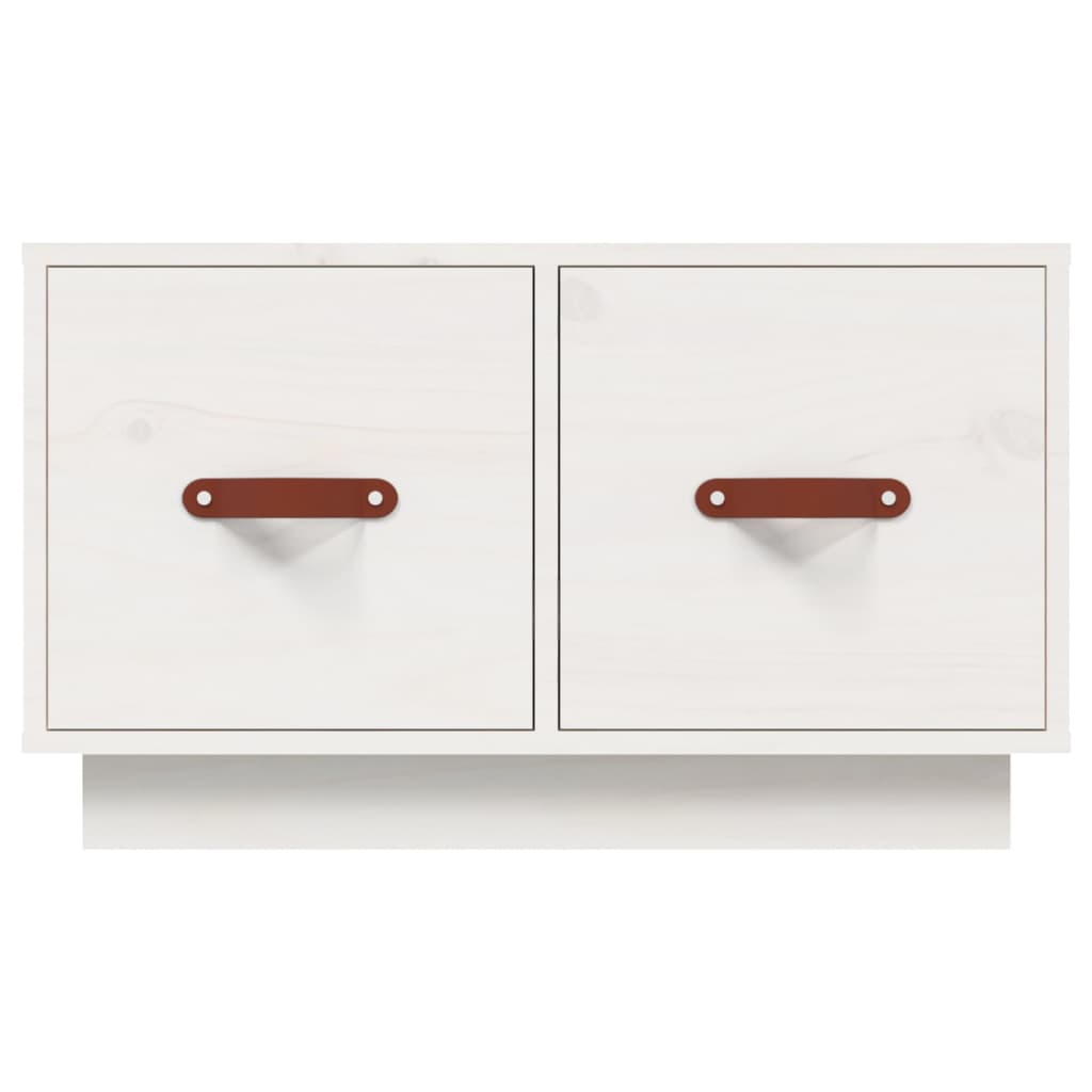 Coffee Table White 60x53x35 cm Solid Wood Pine