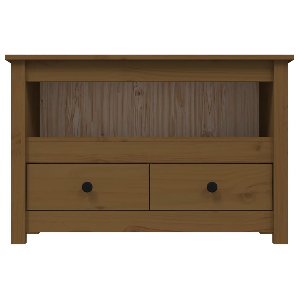 TV Cabinet Honey Brown 79x35x52 cm Solid Wood Pine