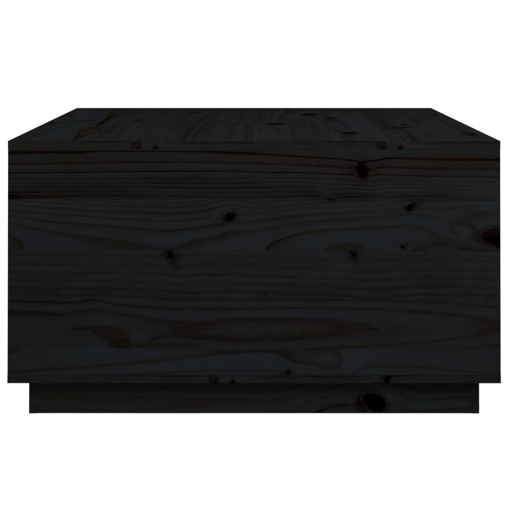 Coffee Table Black 80x80x45 cm Solid Wood Pine