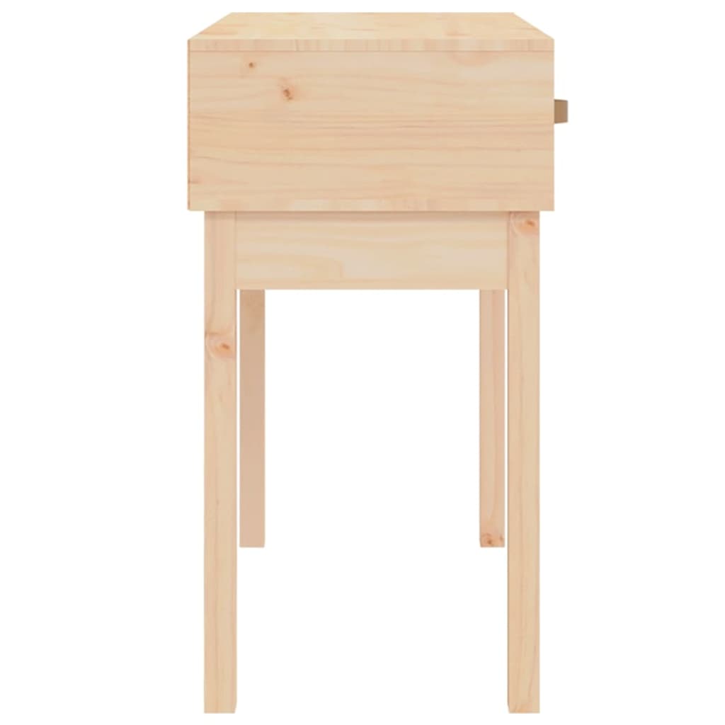 Solid Pine Wood Console Table - 76.5x40x75 cm, Natural Finish