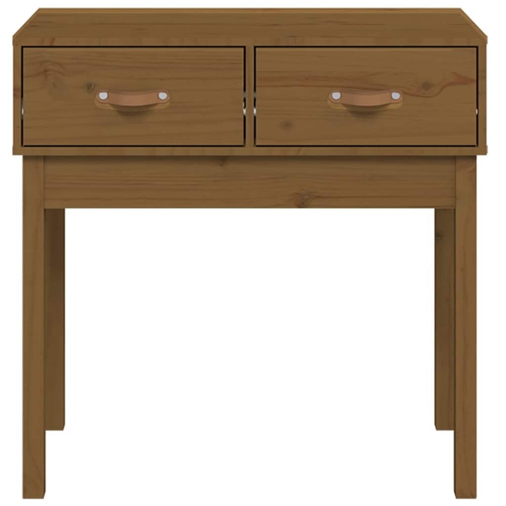 Honey Brown Pine Console Table - 76.5x40x75 cm Solid Wood