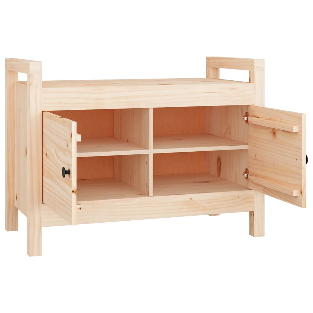 Solid Pine Hall Bench 80x40x60 cm - Stylish Entryway Seating