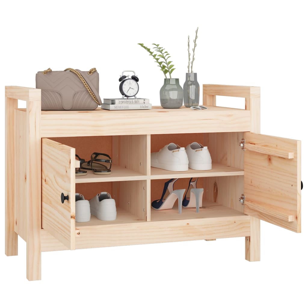 Solid Pine Hall Bench 80x40x60 cm - Stylish Entryway Seating