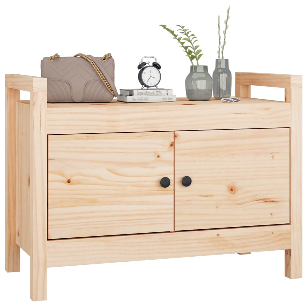 Solid Pine Hall Bench 80x40x60 cm - Stylish Entryway Seating