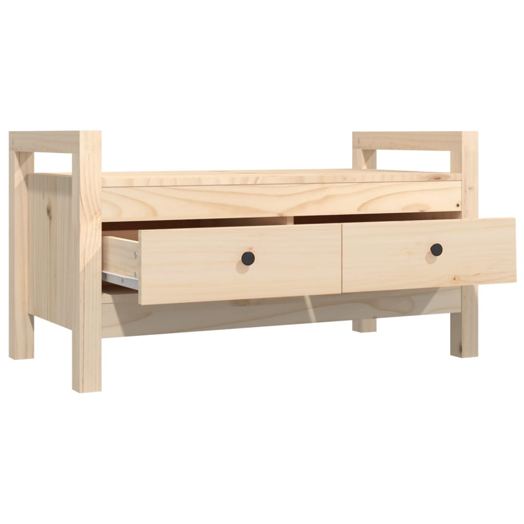 Solid Pine Hall Bench 80x40x43 cm - Stylish & Durable Seating