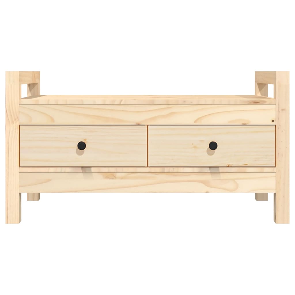Solid Pine Hall Bench 80x40x43 cm - Stylish & Durable Seating