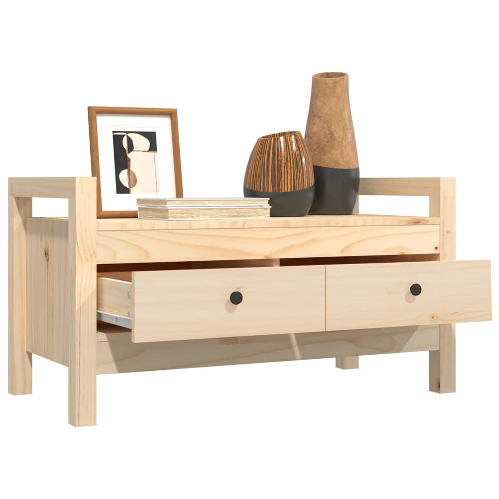 Solid Pine Hall Bench 80x40x43 cm - Stylish & Durable Seating