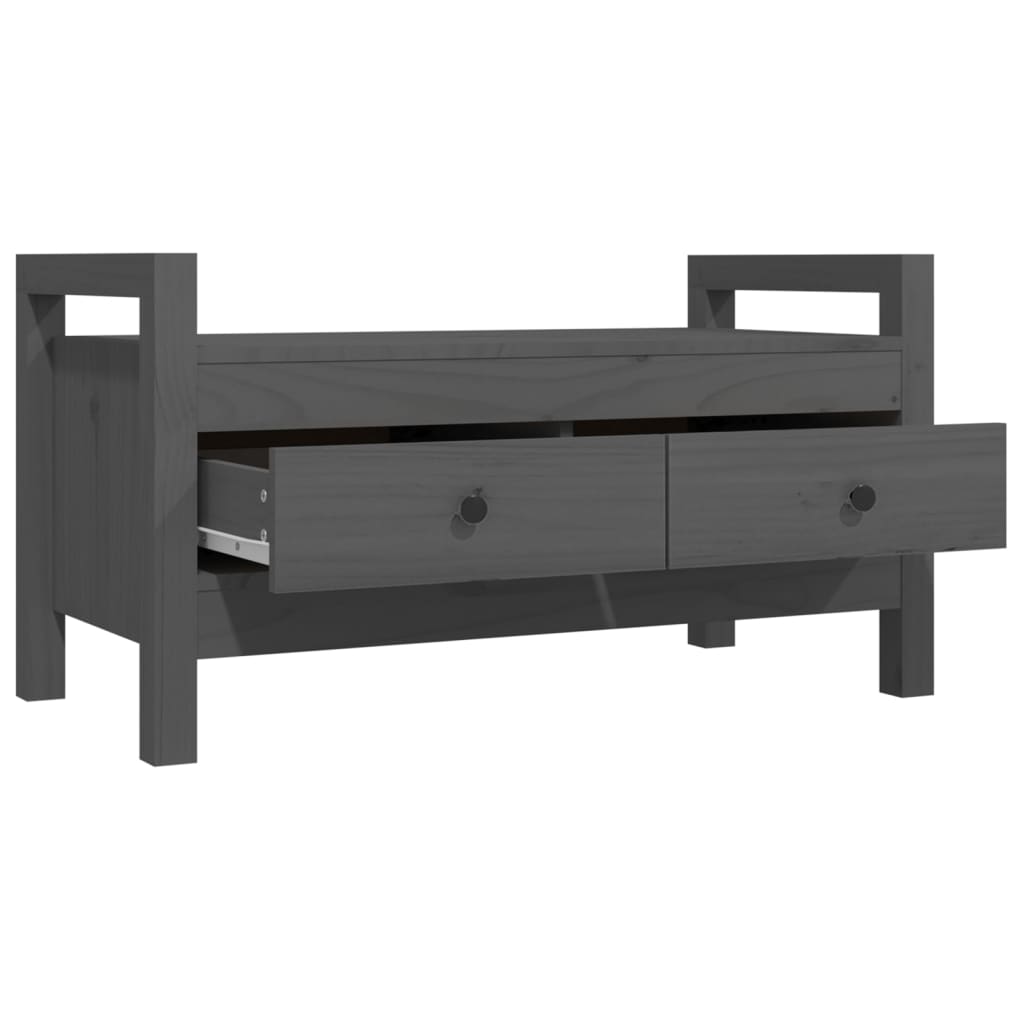 Solid Pine Hall Bench, Grey 80x40x43 cm – Durable & Stylish Seating