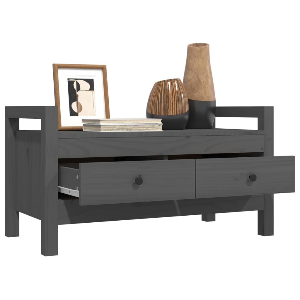Solid Pine Hall Bench, Grey 80x40x43 cm – Durable & Stylish Seating