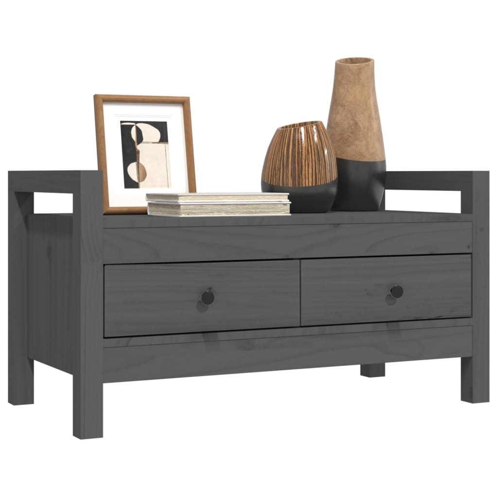 Solid Pine Hall Bench, Grey 80x40x43 cm – Durable & Stylish Seating