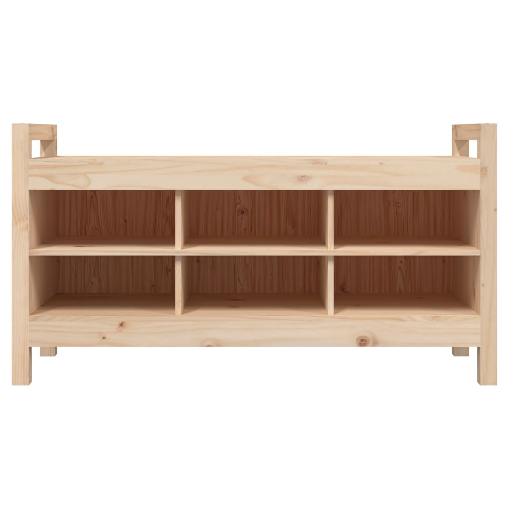 Sleek Solid Pine Hall Bench - 110x40x60 cm Rustic Charm