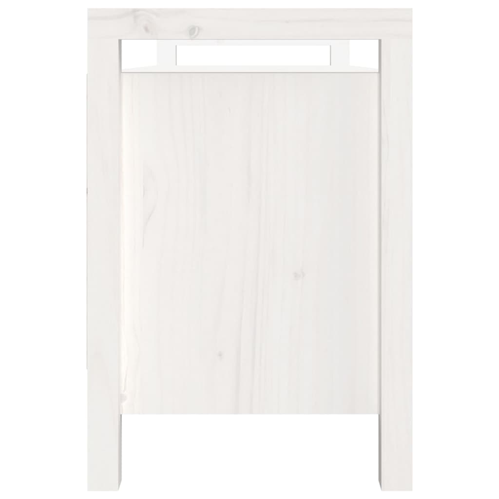 Solid Pine Hall Bench - White, 110x40x60 cm