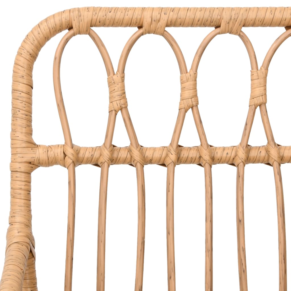 Set of 2 PE Rattan Garden Chairs with Armrests - 56x64x80 cm