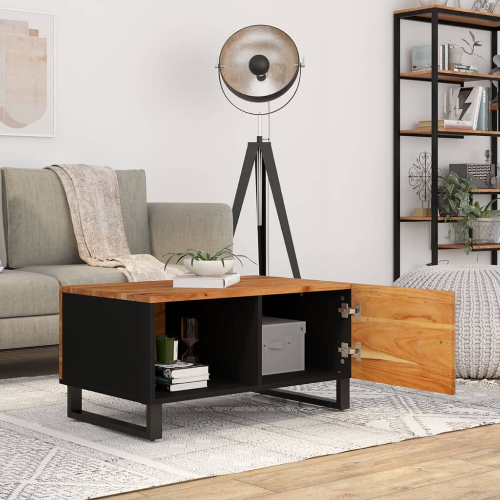 Coffee Table 80x50x40 cm Solid Wood Acacia&Engineered Wood