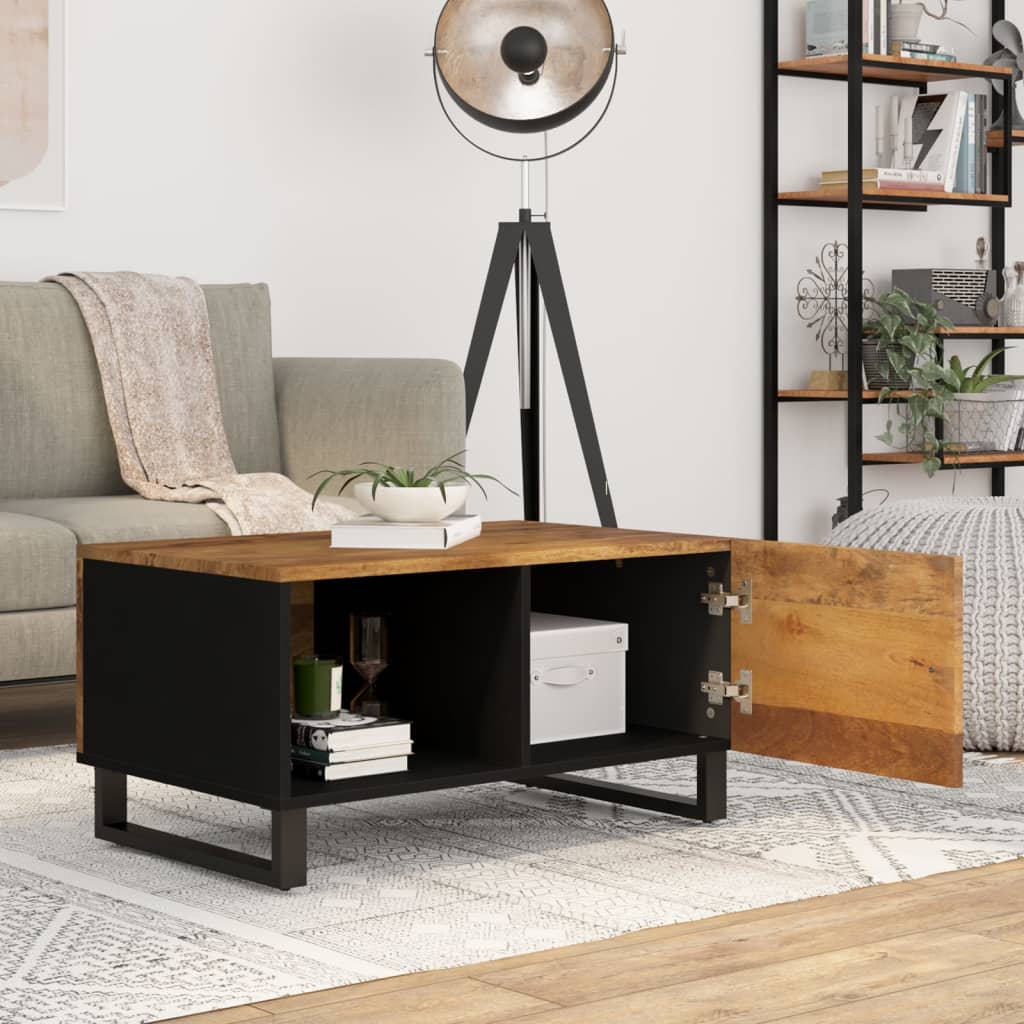 Coffee Table 80x50x40 cm Solid Wood Mango&Engineered Wood