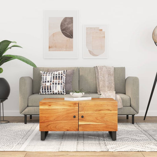Coffee Table 80x50x40 cm Solid Wood Acacia&Engineered Wood